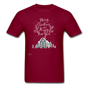 Merry Christmas Unisex Classic T-Shirt - burgundy