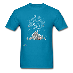 Merry Christmas Unisex Classic T-Shirt - turquoise