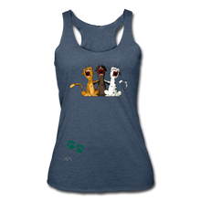 Load image into Gallery viewer, Cat Lovers - Women’s Tri-Blend Racerback Tank - heather navy