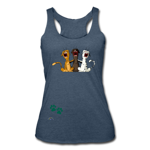 Cat Lovers - Women’s Tri-Blend Racerback Tank - heather navy