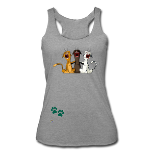 Cat Lovers - Women’s Tri-Blend Racerback Tank - heather gray