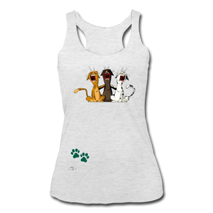 Cat Lovers - Women’s Tri-Blend Racerback Tank - heather white