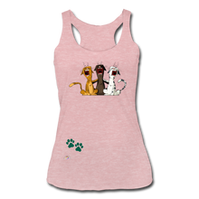 Load image into Gallery viewer, Cat Lovers - Women’s Tri-Blend Racerback Tank - heather dusty rose