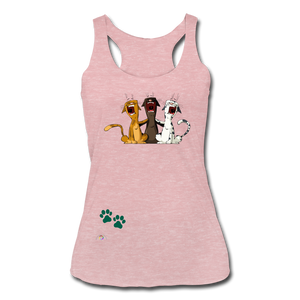 Cat Lovers - Women’s Tri-Blend Racerback Tank - heather dusty rose