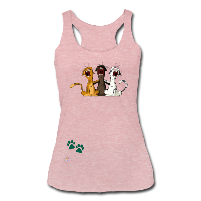 Cat Lovers - Women’s Tri-Blend Racerback Tank - heather dusty rose