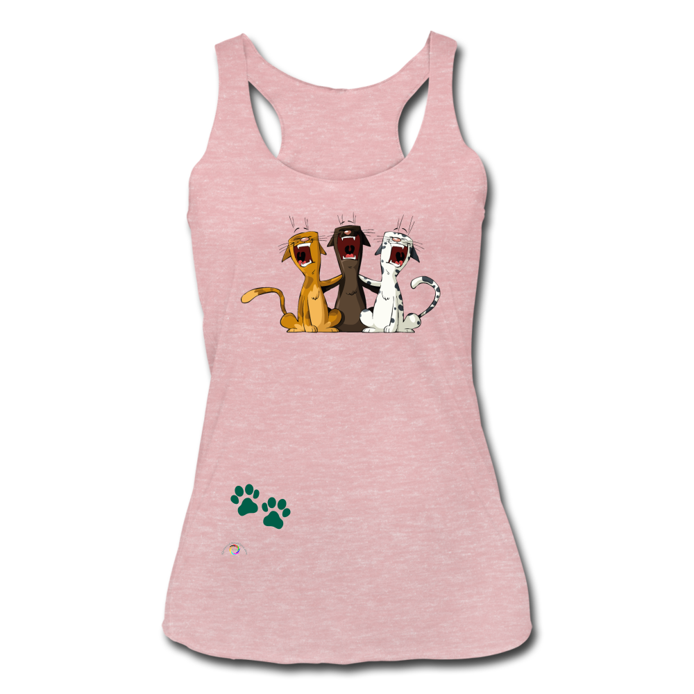 Cat Lovers - Women’s Tri-Blend Racerback Tank - heather dusty rose