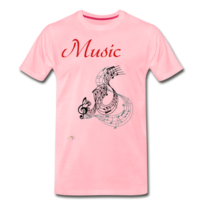 "Music"  Men's Premium T-Shirt - pink