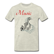 Load image into Gallery viewer, &quot;Music&quot;  Men&#39;s Premium T-Shirt - heather oatmeal