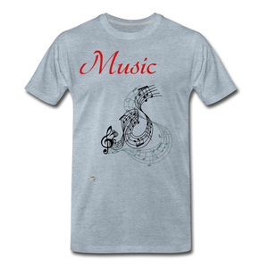 "Music"  Men's Premium T-Shirt - heather ice blue