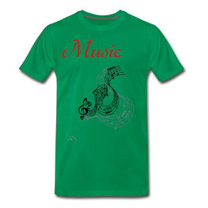 "Music"  Men's Premium T-Shirt - kelly green