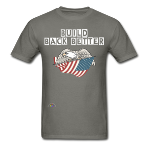 Build Back Better Eagle & Flag - charcoal