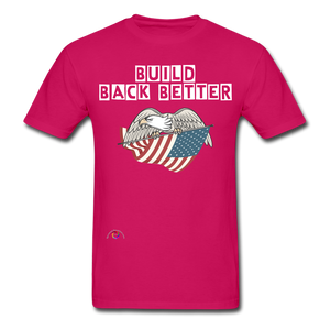 Build Back Better Eagle & Flag - fuchsia