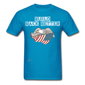 Build Back Better Eagle & Flag - turquoise