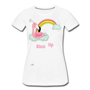 "Bless Up" Women’s Premium T-Shirt - white