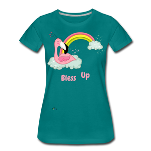 "Bless Up" Women’s Premium T-Shirt - teal