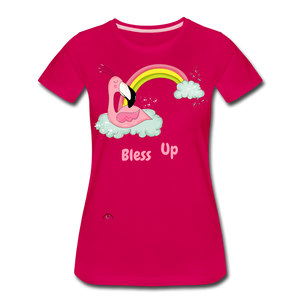 "Bless Up" Women’s Premium T-Shirt - dark pink