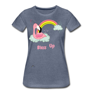 "Bless Up" Women’s Premium T-Shirt - heather blue