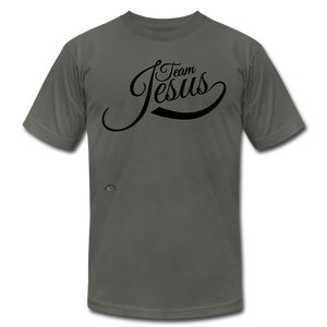 "Team Jesus" Men's Jersey T-Shirt - asphalt