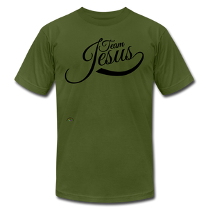 "Team Jesus" Men's Jersey T-Shirt - olive