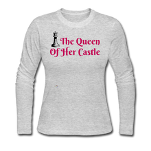 Load image into Gallery viewer, *The Queen Of Her Castle - Women&#39;s Long Sleeve Jersey T-Shirt - gray