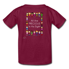 Load image into Gallery viewer, All Are Precious In His Sight- Kids&#39; T-Shirt - burgundy