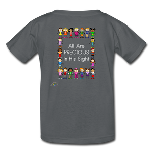 All Are Precious In His Sight- Kids' T-Shirt - charcoal