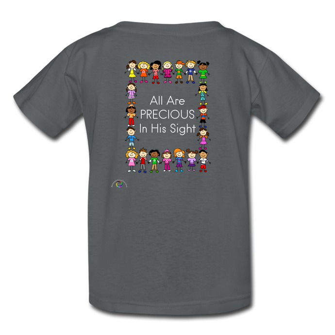 All Are Precious In His Sight- Kids' T-Shirt - charcoal