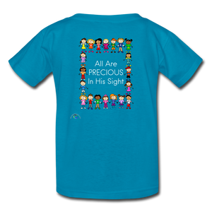 All Are Precious In His Sight- Kids' T-Shirt - turquoise