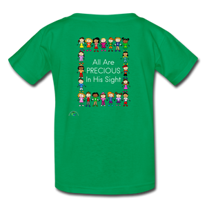 All Are Precious In His Sight- Kids' T-Shirt - kelly green