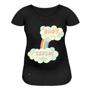 Baby Inside - Women’s Maternity T-Shirt - black