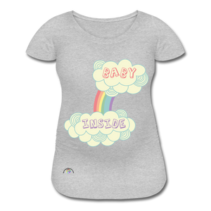 Baby Inside - Women’s Maternity T-Shirt - heather gray