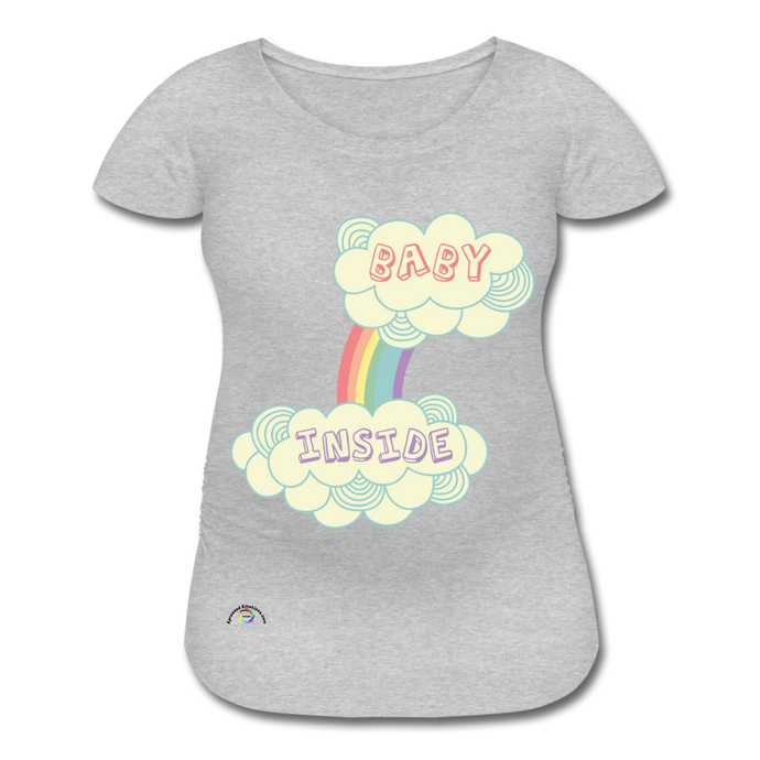 Baby Inside - Women’s Maternity T-Shirt - heather gray