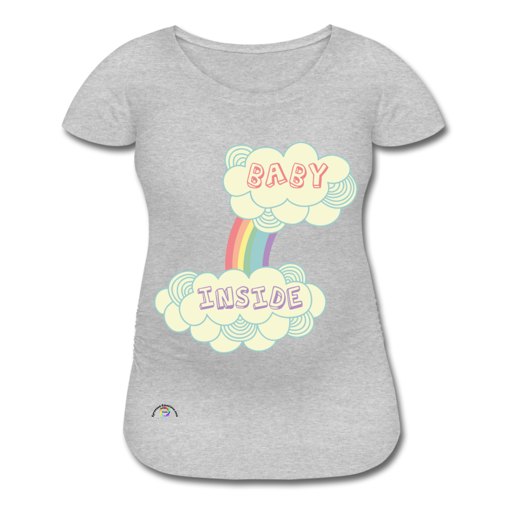 Baby Inside - Women’s Maternity T-Shirt - heather gray