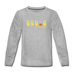 Be Different...Kids' Unisex Premium Long Sleeve T-Shirt - heather gray