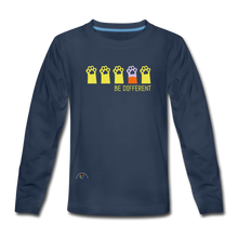 Load image into Gallery viewer, Be Different...Kids&#39; Unisex Premium Long Sleeve T-Shirt - navy