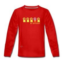 Load image into Gallery viewer, Be Different...Kids&#39; Unisex Premium Long Sleeve T-Shirt - red