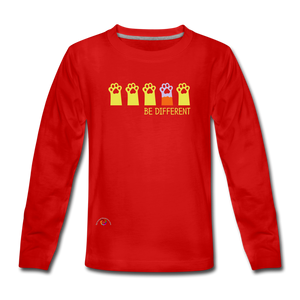 Be Different...Kids' Unisex Premium Long Sleeve T-Shirt - red