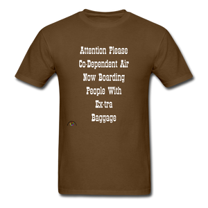 Co Dependent Air Extra Baggage-Men's T-Shirt - brown