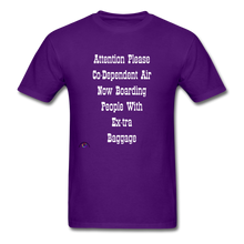 Load image into Gallery viewer, Co Dependent Air Extra Baggage-Men&#39;s T-Shirt - purple