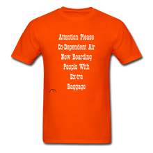 Load image into Gallery viewer, Co Dependent Air Extra Baggage-Men&#39;s T-Shirt - orange