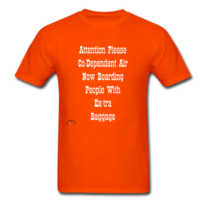 Co Dependent Air Extra Baggage-Men's T-Shirt - orange