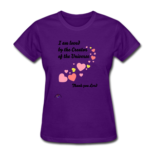 I Am Loved....Women's T-Shirt - purple