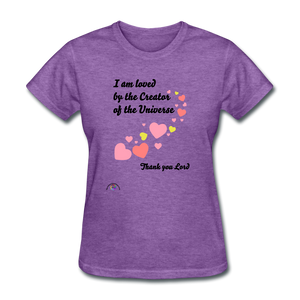 I Am Loved....Women's T-Shirt - purple heather