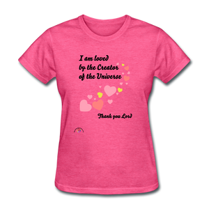 I Am Loved....Women's T-Shirt - heather pink