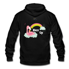 Load image into Gallery viewer, &quot;Bless Up&quot;  Unisex Fleece Zip Hoodie - black