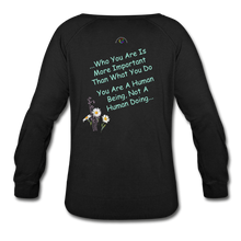 Load image into Gallery viewer, &quot;Human Being&quot; - Women’s Crew neck Sweatshirt - black