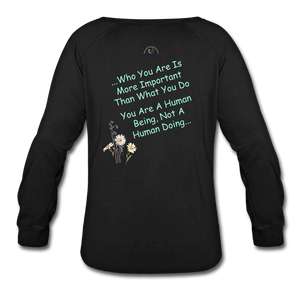 "Human Being" - Women’s Crew neck Sweatshirt - black