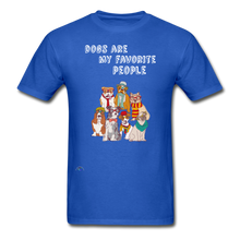 Load image into Gallery viewer, Dogs- My Favorite People-Gildan Ultra Cotton Adult T-Shirt - royal blue