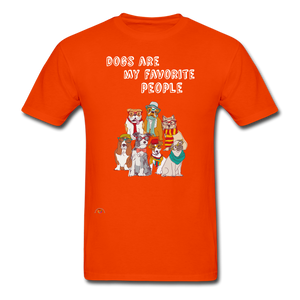 Dogs- My Favorite People-Gildan Ultra Cotton Adult T-Shirt - orange