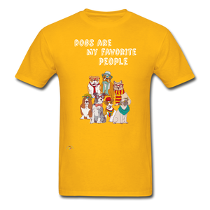 Dogs- My Favorite People-Gildan Ultra Cotton Adult T-Shirt - gold